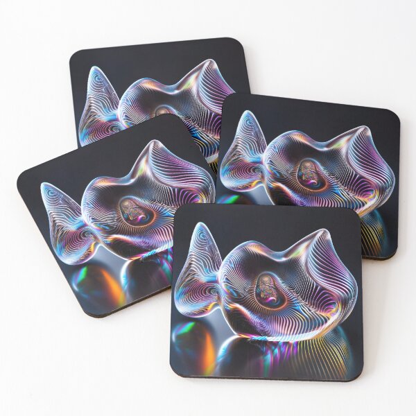 Item preview, Neon Bioluminescence - Iridescent Glass Abstract designed and sold by B-Russ-Stuff.