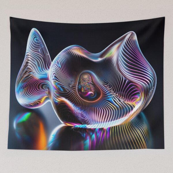 Item preview, Neon Bioluminescence - Iridescent Glass Abstract designed and sold by B-Russ-Stuff.