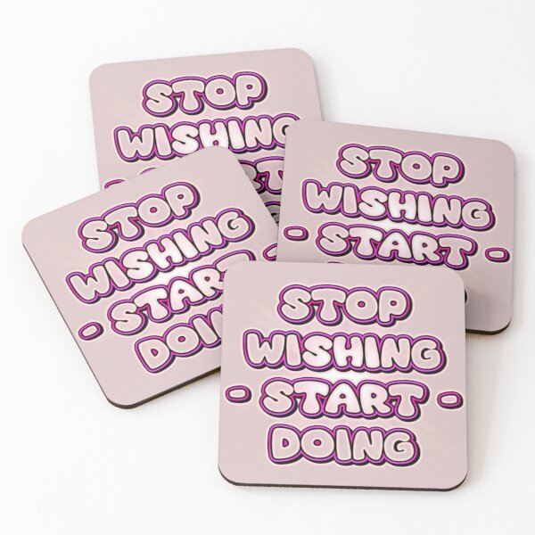 Item preview, Stop Wishing Start Doing – Self Motivation Quote designed and sold by PriyaMagic.