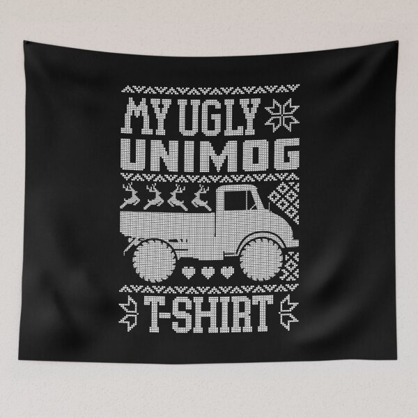 Item preview, My ugly UNIMOG t-shirt (white on black) designed and sold by Groenendijk.