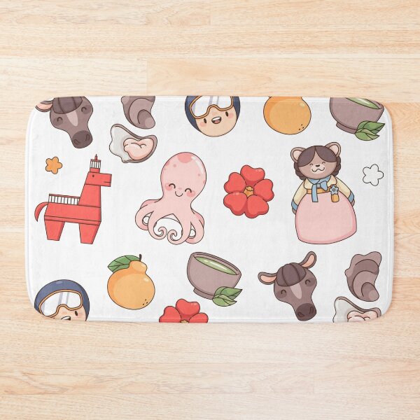 Item preview, Jeju island traditional cartoon elements set designed and sold by Nicoandtheblood.