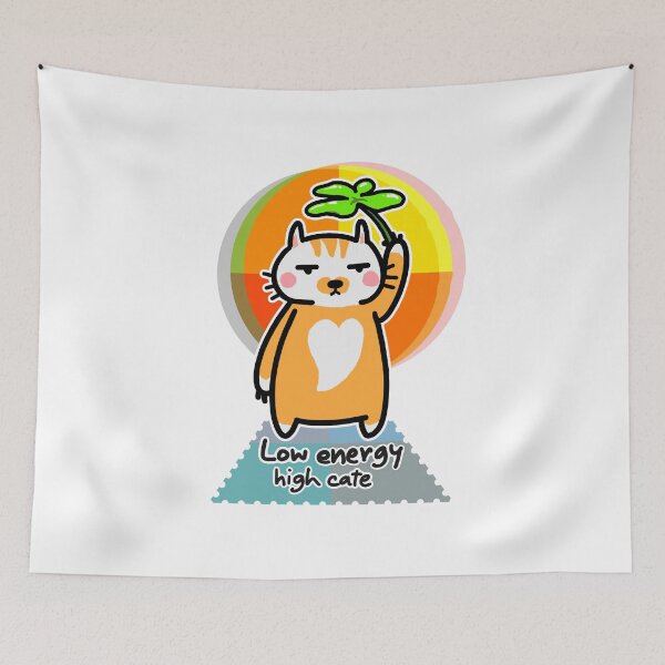 Item preview, Cute Lazy Orange Cat – Low Energy High Cate designed and sold by Aom Road.