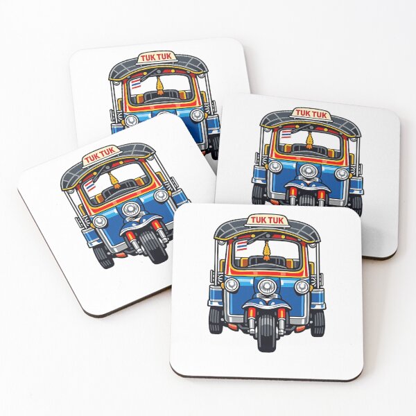 Item preview, Classic Bangkok Tuk-Tuk | Thailand Souvenir Illustration designed and sold by craftedd.