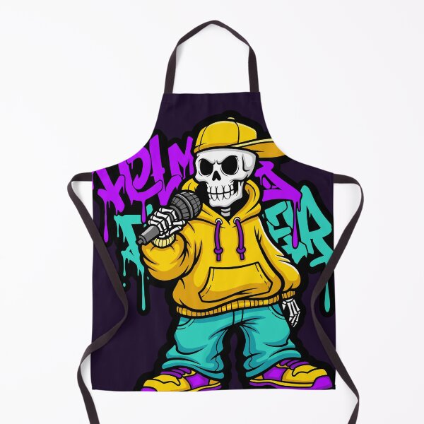 Item preview, Cool Hip Hop Skeleton Rapper, Skull Rapper Graffiti Street Art designed and sold by Junasaji.