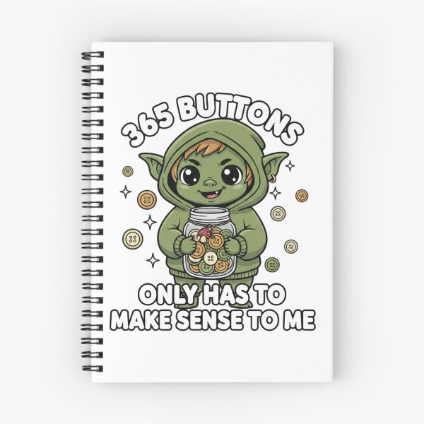 Item preview, 365 Buttons Cute Goblin Meme designed and sold by Goblin And Company.