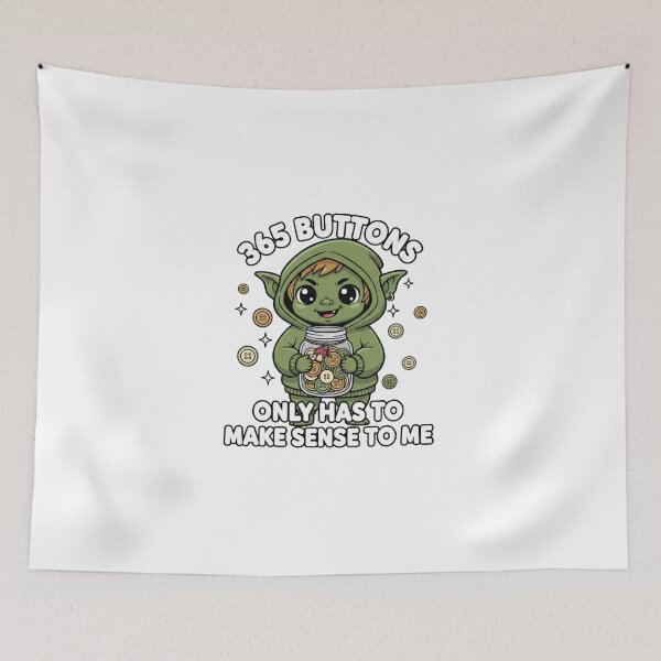 Item preview, 365 Buttons Cute Goblin Meme designed and sold by Goblin And Company.