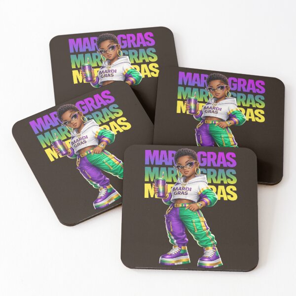 Item preview, Mardi Gras Queen – Bold Black Girl Festival Art designed and sold by CrownCultureCollective.