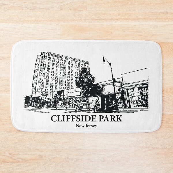 Item preview, Cliffside Park NJ - Ink Cityscape Illustration designed and sold by Lakeric Cityscapes.