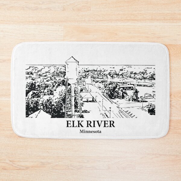 Item preview, Elk River MN - Ink Cityscape Illustration designed and sold by Lakeric Cityscapes.