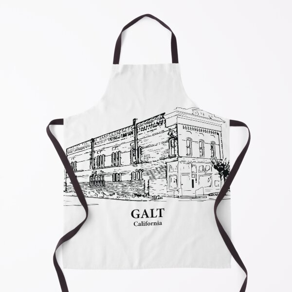 Item preview, Galt CA - Ink Cityscape Illustration designed and sold by Lakeric Cityscapes.