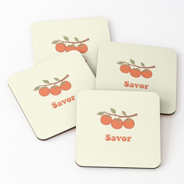 Item preview, Retro Persimmon Fruit Aesthetic Savor Positivity designed and sold by HMUQ_VIBE.