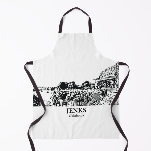 Item preview, Jenks OK - Ink Cityscape Illustration designed and sold by Lakeric.