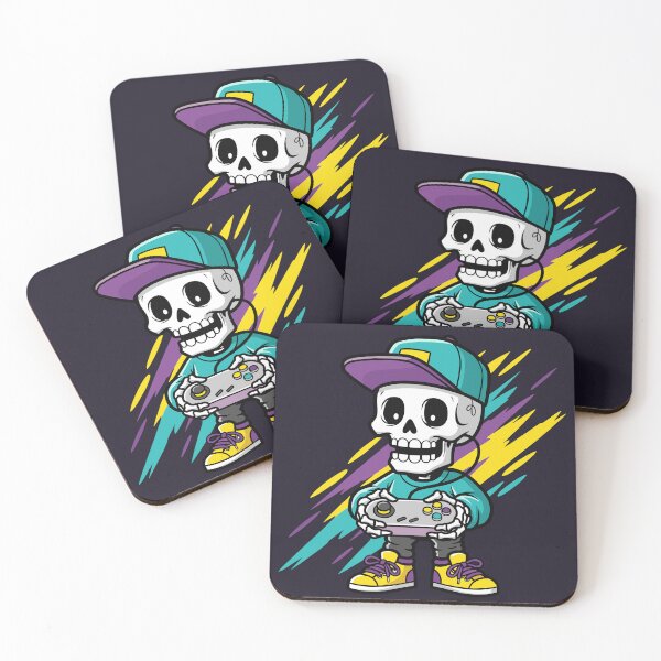 Item preview, Skeleton Gamer Cartoon Controller, Skull Grafitti Art designed and sold by Junasaji.