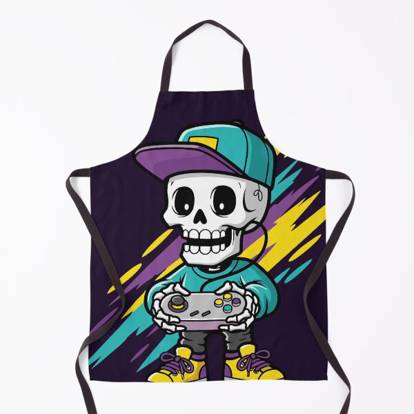 Item preview, Skeleton Gamer Cartoon Controller, Skull Grafitti Art designed and sold by Junasaji.