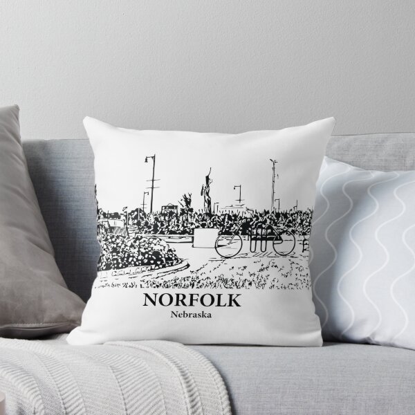 Item preview, Norfolk NE - Ink Cityscape Illustration designed and sold by Lakeric.