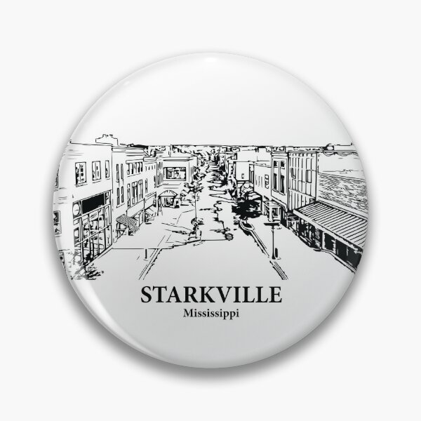 Item preview, Starkville MS - Ink Cityscape Illustration designed and sold by Lakeric.