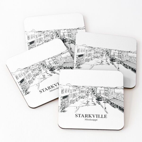 Item preview, Starkville MS - Ink Cityscape Illustration designed and sold by Lakeric Cityscapes.
