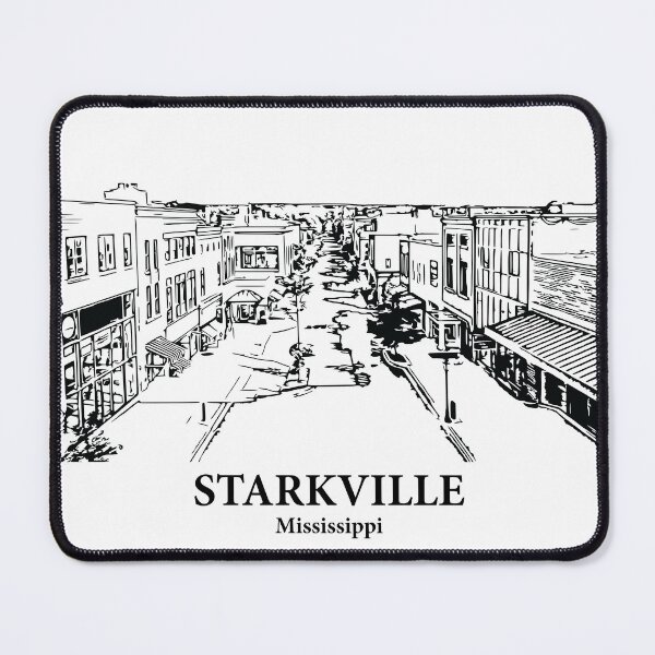 Item preview, Starkville MS - Ink Cityscape Illustration designed and sold by Lakeric Cityscapes.