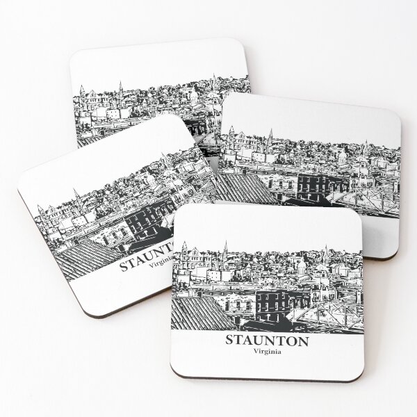 Item preview, Staunton VA - Ink Cityscape Illustration designed and sold by Lakeric Cityscapes.