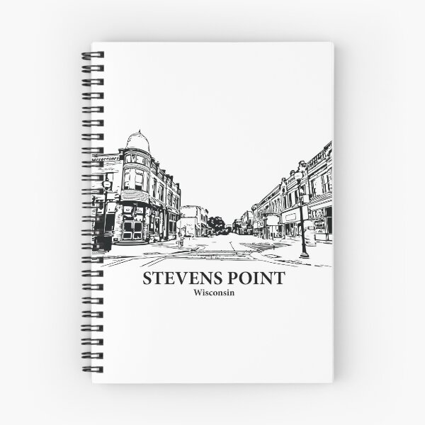 Item preview, Stevens Point WI - Ink Cityscape Illustration designed and sold by Lakeric.