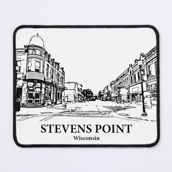 Item preview, Stevens Point WI - Ink Cityscape Illustration designed and sold by Lakeric Cityscapes.