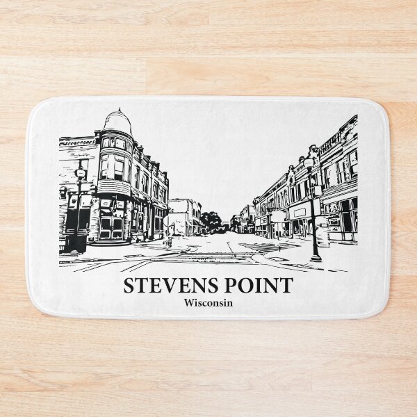 Item preview, Stevens Point WI - Ink Cityscape Illustration designed and sold by Lakeric Cityscapes.