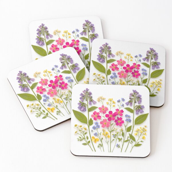 Item preview, Flat lay botanical wildflowers designed and sold by scicilysimonee.