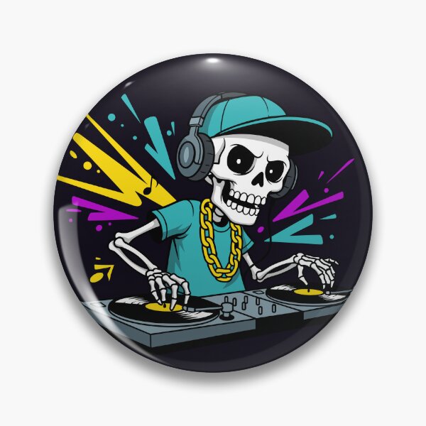 Item preview, DJ Skull Street Style Graffiti Colorful Design designed and sold by Junasaji.