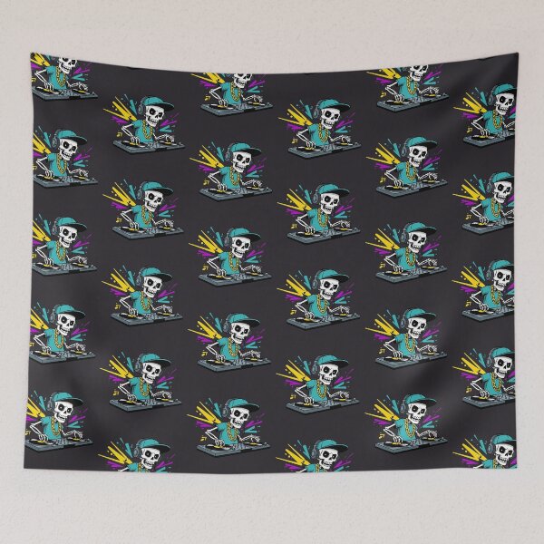 Item preview, DJ Skull Street Style Graffiti Colorful Design designed and sold by Junasaji.