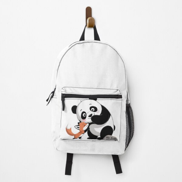 Item preview, My Best Friend - Cute Panda and Fox Hug designed and sold by StickerBuild07 .