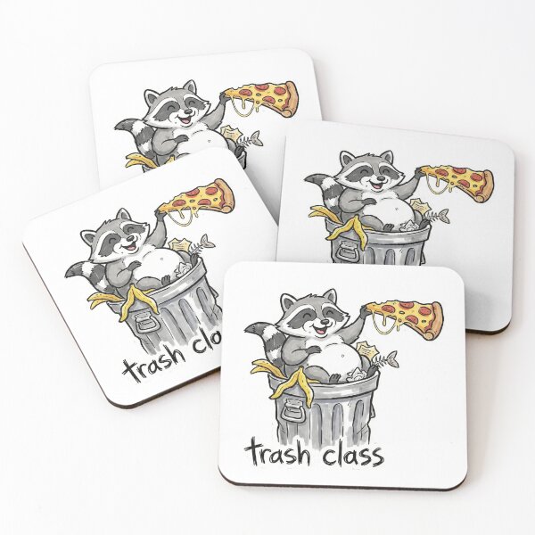 Item preview, Trash Class Raccoon Eating Pizza Meme designed and sold by simonbluevski.