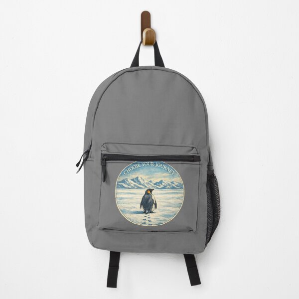 Item preview, The Lone Penguin — A Journey Beyond the Flock | Vintage Circular Illustration designed and sold by wanado.
