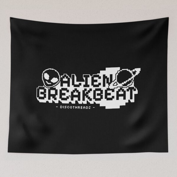 Item preview, BREAKBEAT  - Alien Breaks (White)  designed and sold by Discothreadz.
