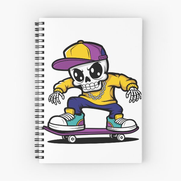 Item preview, Skeleton Skateboard Design, Skull Graffiti Street Art designed and sold by Junasaji.