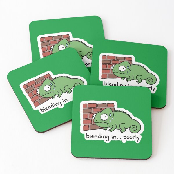 Item preview, Blending In Poorly Anxious Chameleon designed and sold by simonbluevski.