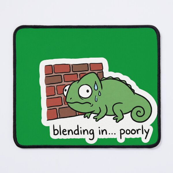 Item preview, Blending In Poorly Anxious Chameleon designed and sold by simonbluevski.