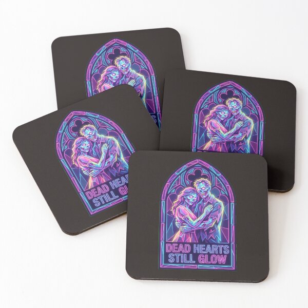 Item preview, Neon Gothic Zombie Stained Glass Dystopia Art designed and sold by Thaivi Design.