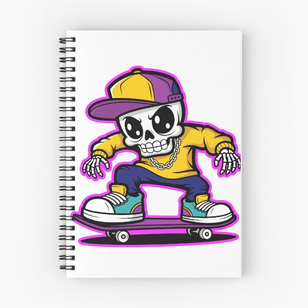 Item preview, Skeleton Skateboard Design, Skull Graffiti Art designed and sold by Junasaji.