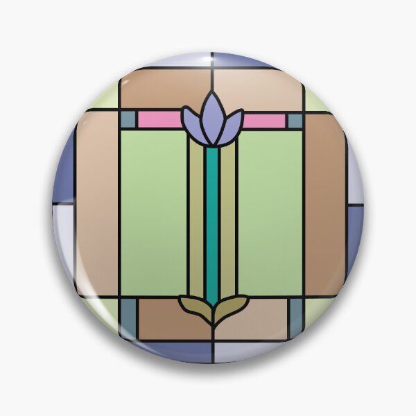 Artikelvorschau, Pastellfarbenes Tulpen-Buntglas im Craftsman-Stil entworfen und verkauft von Digitalmyth's Designs.