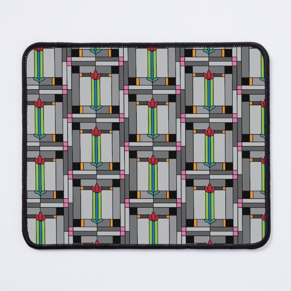 Item preview, Grays Accented Craftsman Tulip Stained Glass designed and sold by Digitalmyth's Designs.