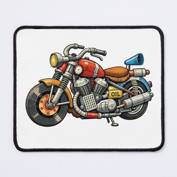 Item preview, Whimsical Steampunk Junkyard Motorcycle Made from Household Objects designed and sold by octozap.