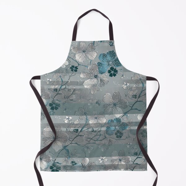 Item preview, Abstract floral designer trend blue, teal. designed and sold by Ink-Fluence.