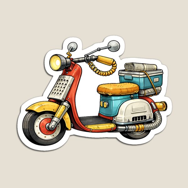 Item preview, Whimsical Scooter Made from Repurposed Household Items designed and sold by octozap.