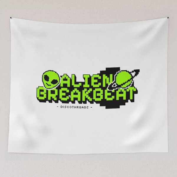 Item preview, BREAKBEAT  - Alien Breaks (Black)  designed and sold by Discothreadz.