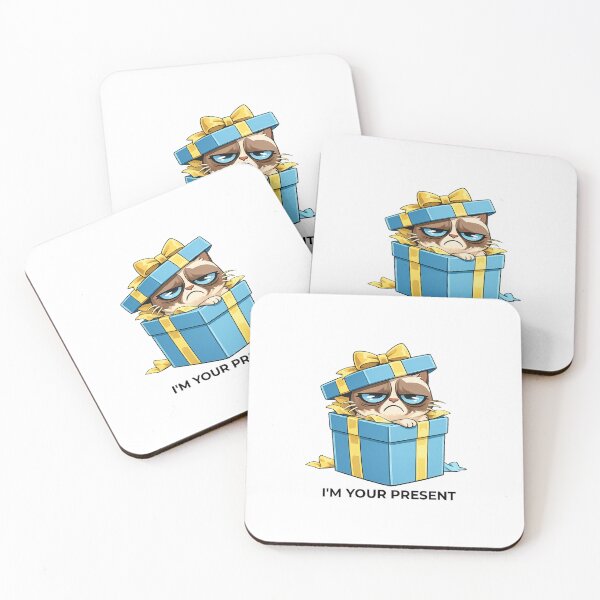 Item preview, Grumpy Cat Blue Present designed and sold by mumforlife.