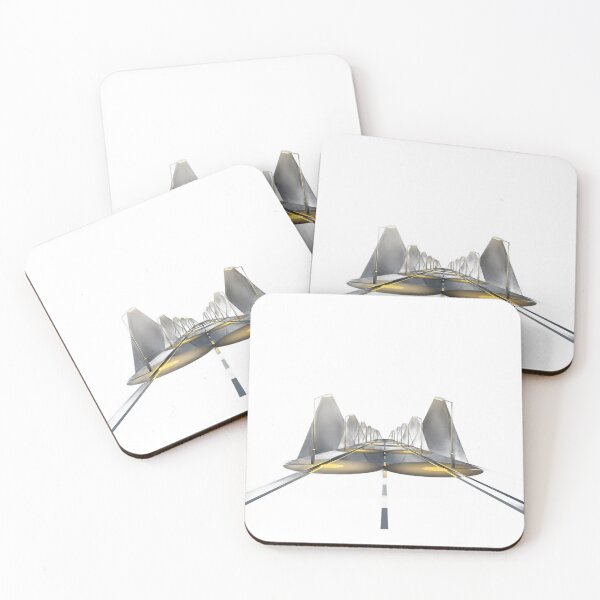 Item preview, Empty road stretching into the distance, lined with tall, futuristic lamp posts designed and sold by VerizalShop.
