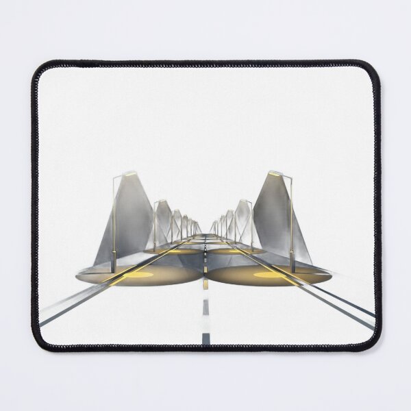 Item preview, Empty road stretching into the distance, lined with tall, futuristic lamp posts designed and sold by VerizalShop.