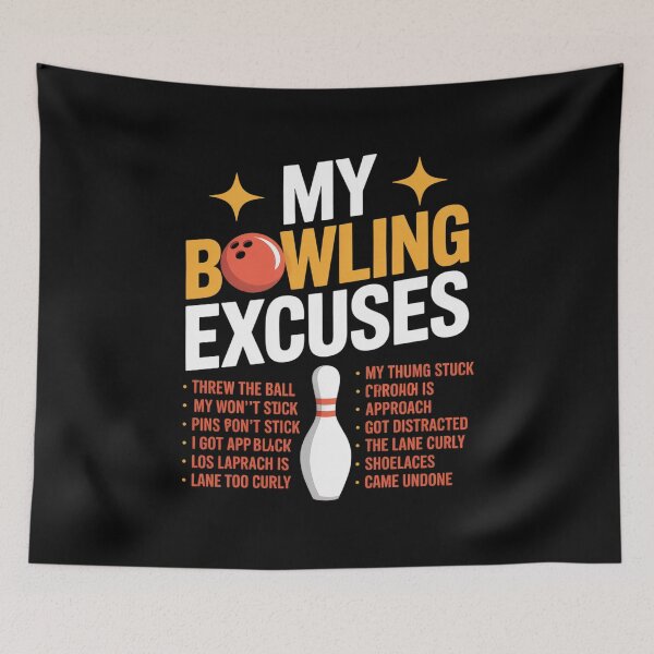 Item preview, Bowling Excuses Saying Gift designed and sold by KristieRamsey.