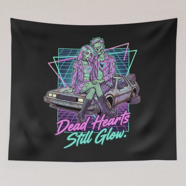 Item preview, Vaporwave Afterlife Zombie Couple Retro Neon Cyberpunk designed and sold by Thaivi Design.