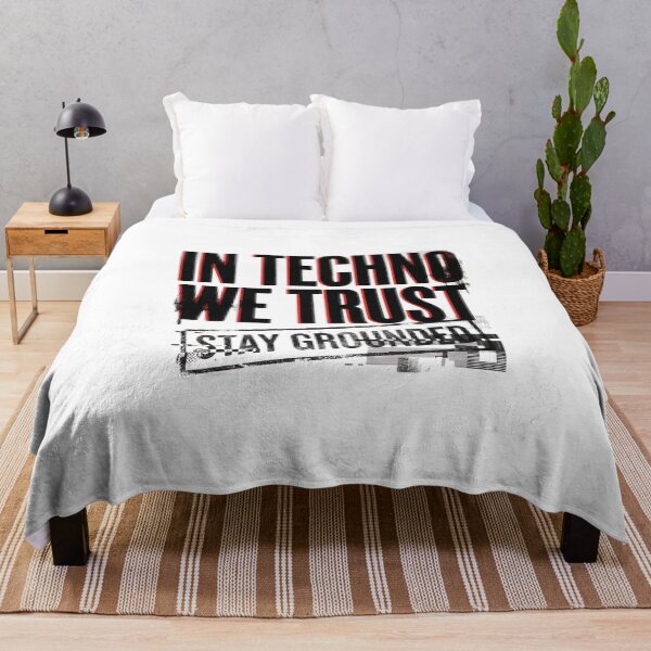 Item preview, In Techno We Trust Red Black Glitch Distortion designed and sold by RaveNamaste.